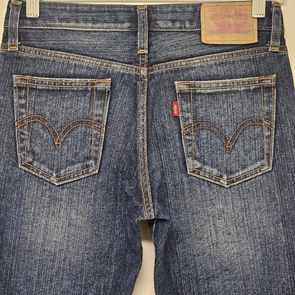 21 LEVI'S 518 DISTRESSED SUPERLOW BOOT CUT JEANS SIZE 1M - Picture 10 of 16